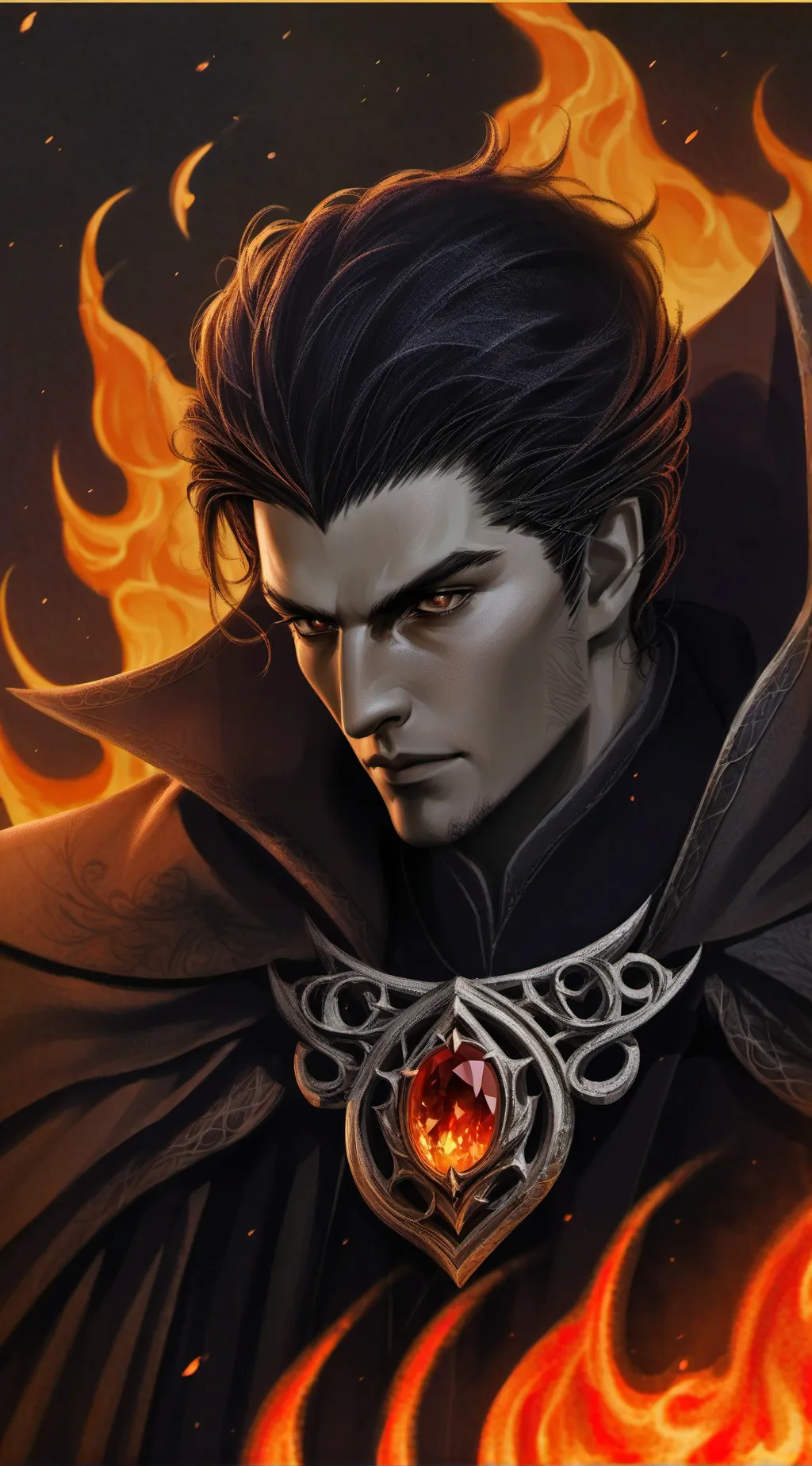 ai character: Demon slayer  background