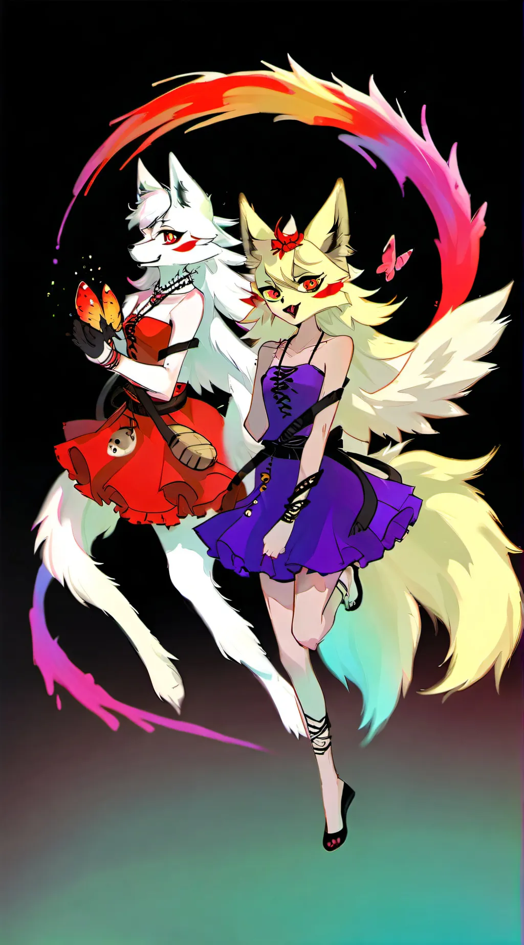 ai character: LOONA X QUEEN BEE( background