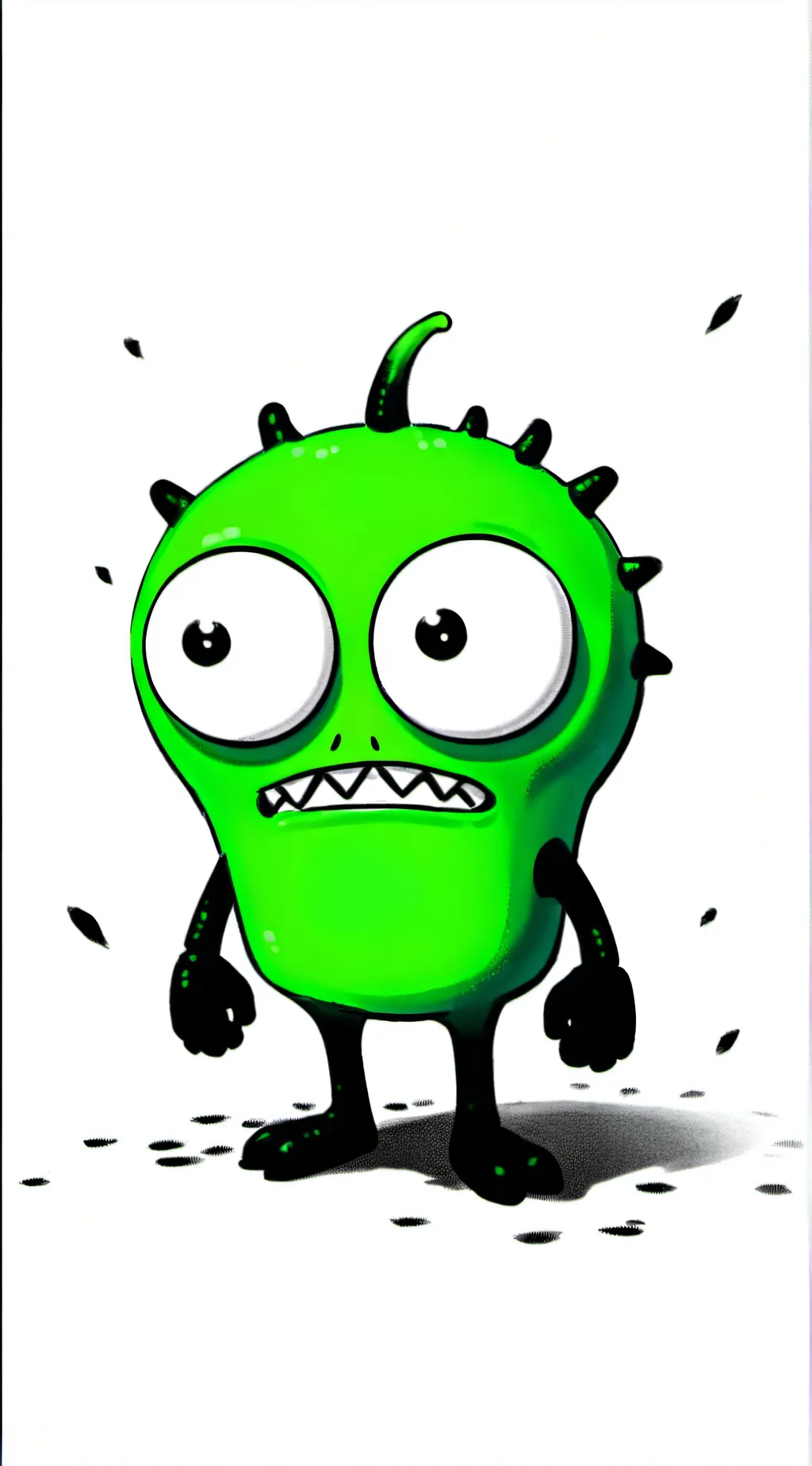 ai character: Green background