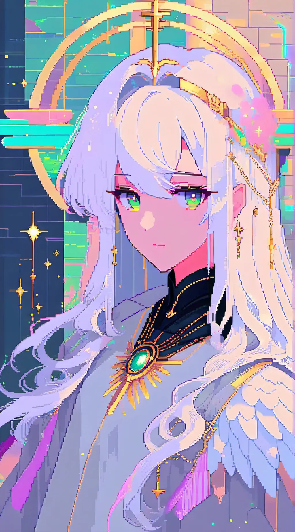 ai character: Mha Goddess background