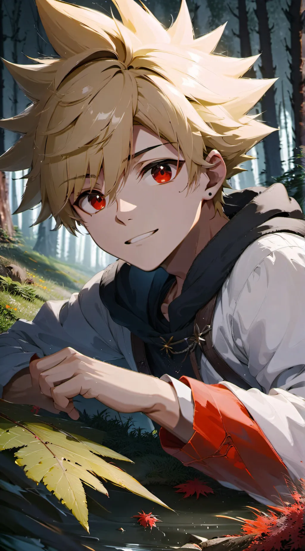 ai character: • Bakugo • background