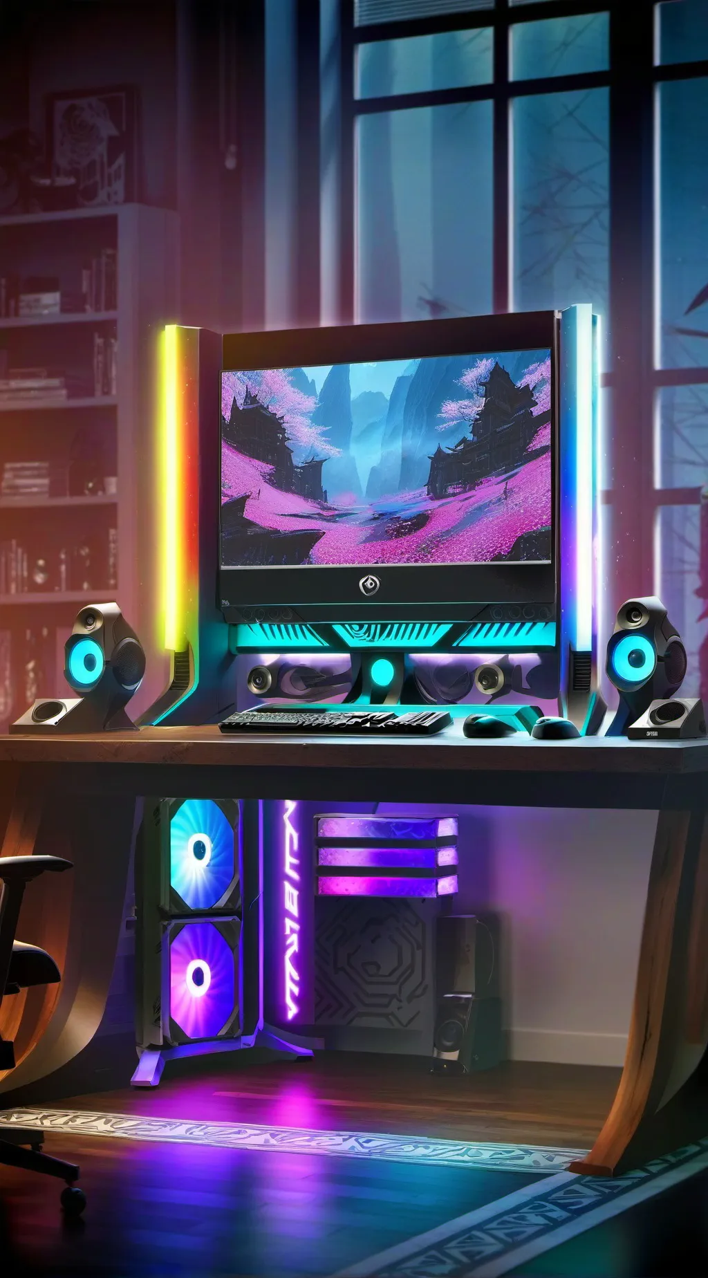 ai character: Your Pc Setup background