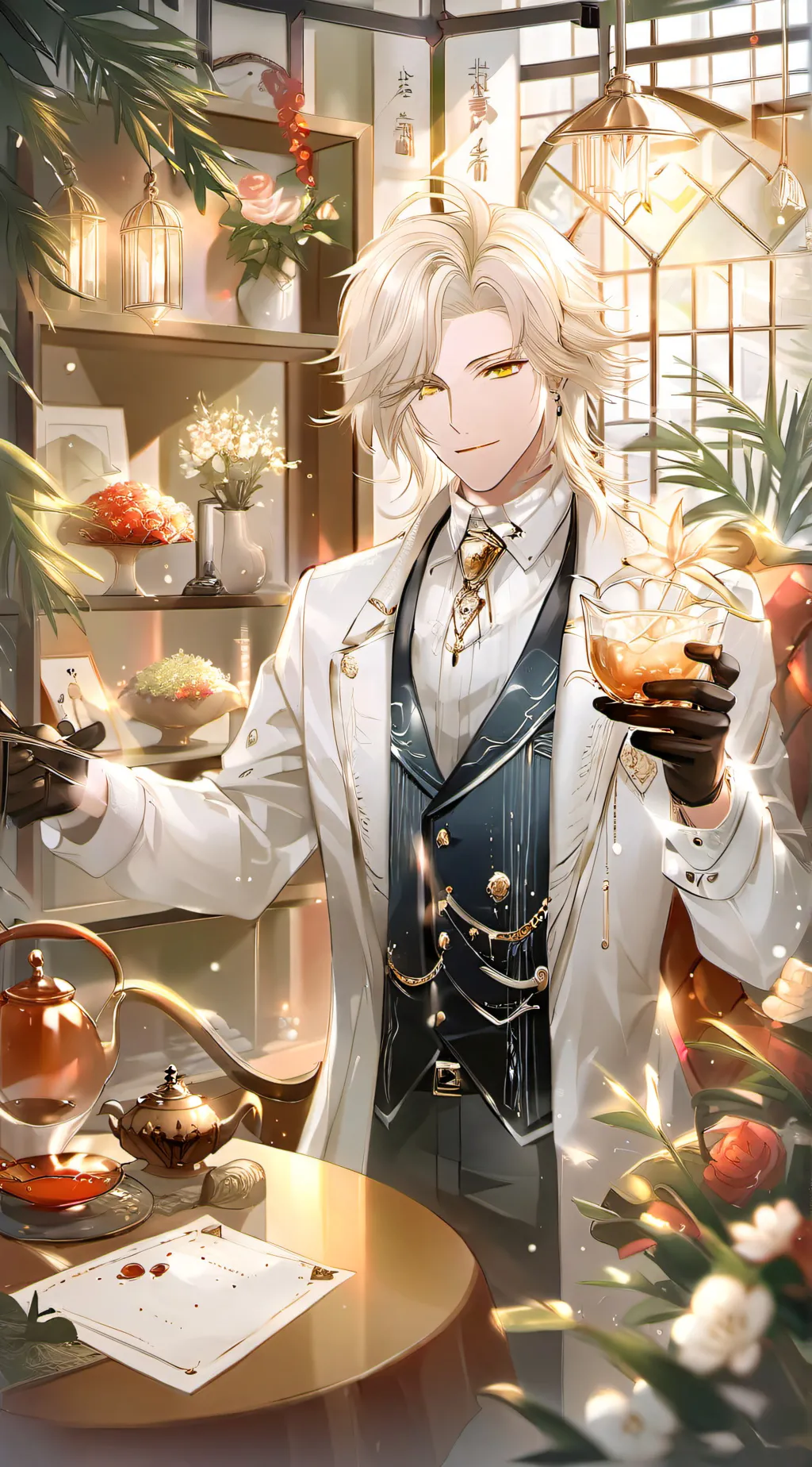 ai character: Aster Belguese  background