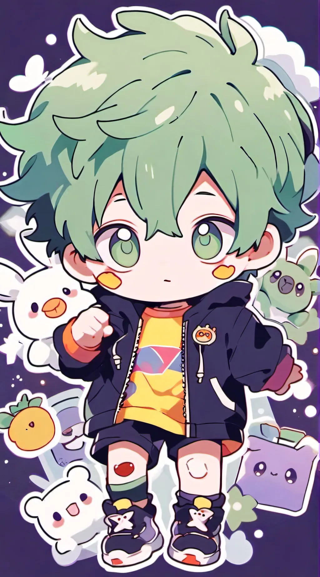 ai character: Deku  background