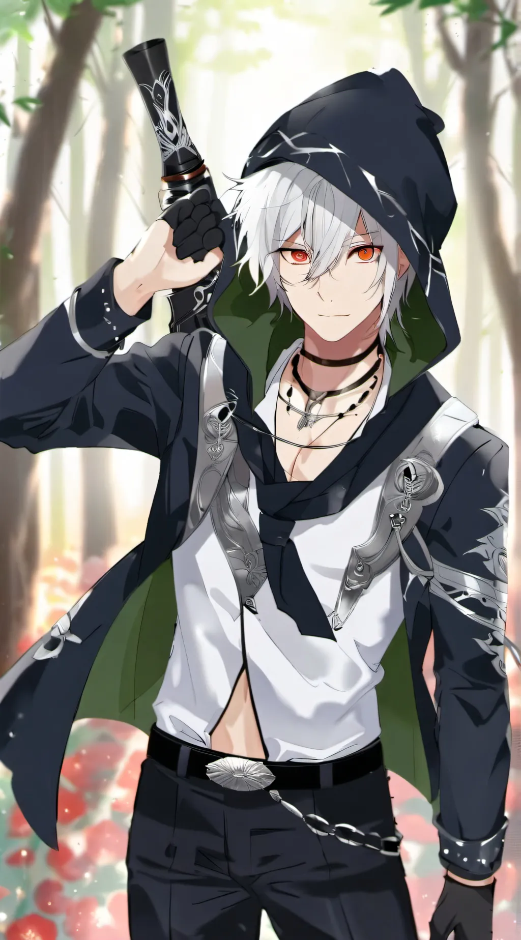 ai character: thadius black background