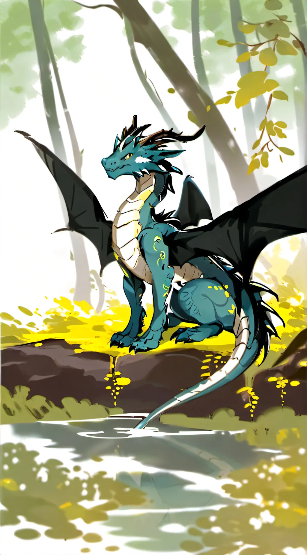 ai character: baby dragon background