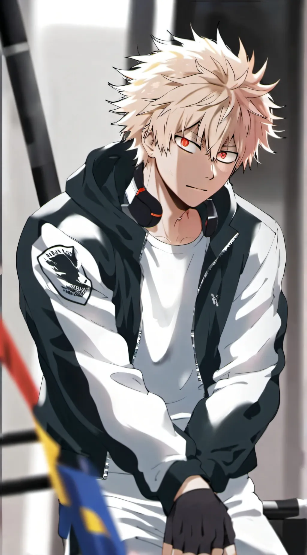 ai character: Katsuki Bakugo background