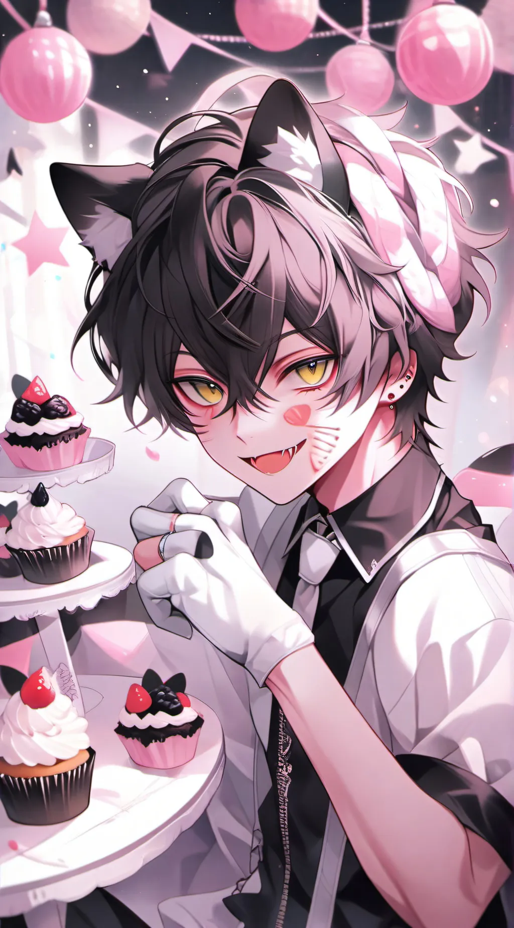 ai character: Cupcake background
