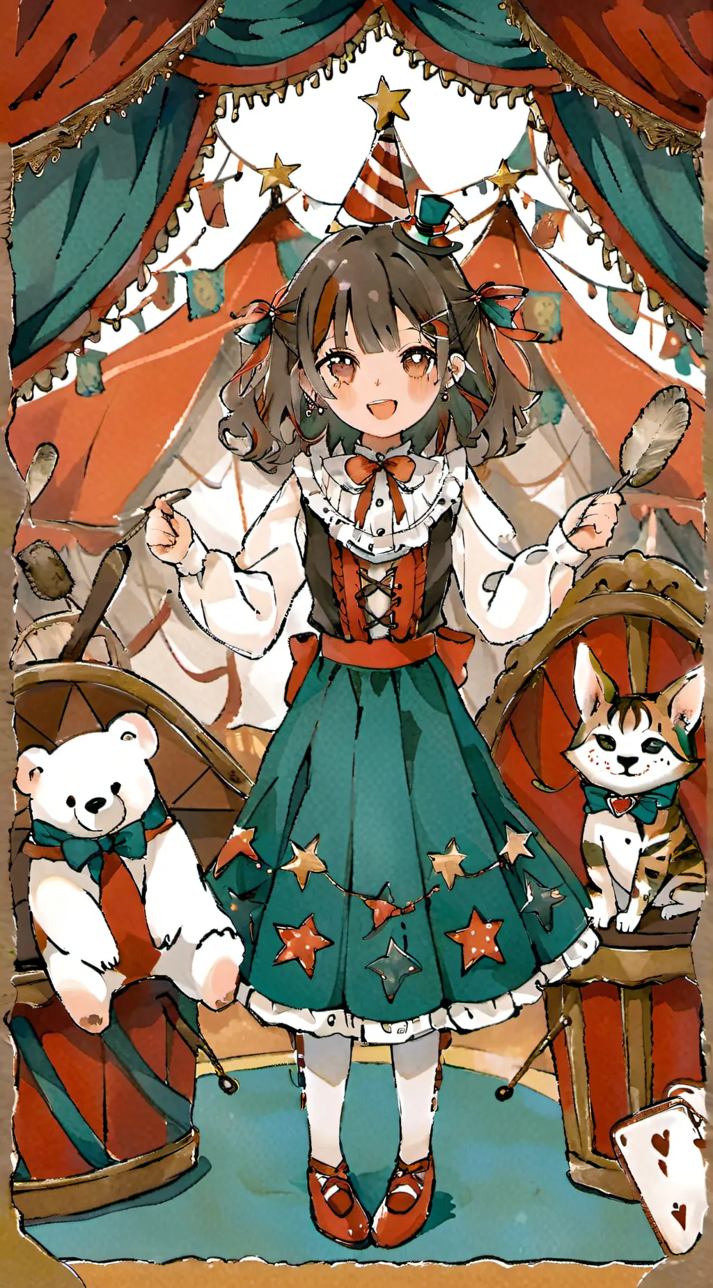 ai character: Circus interview background