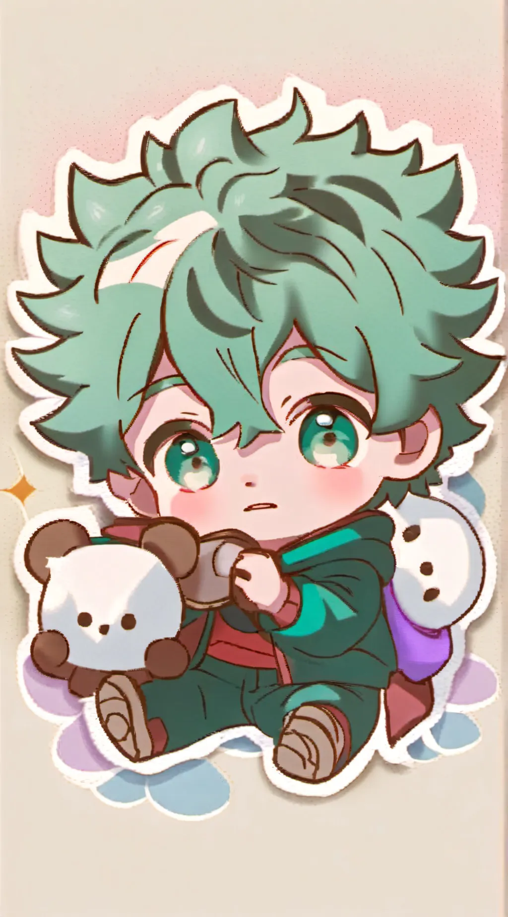 ai character: Deku  background