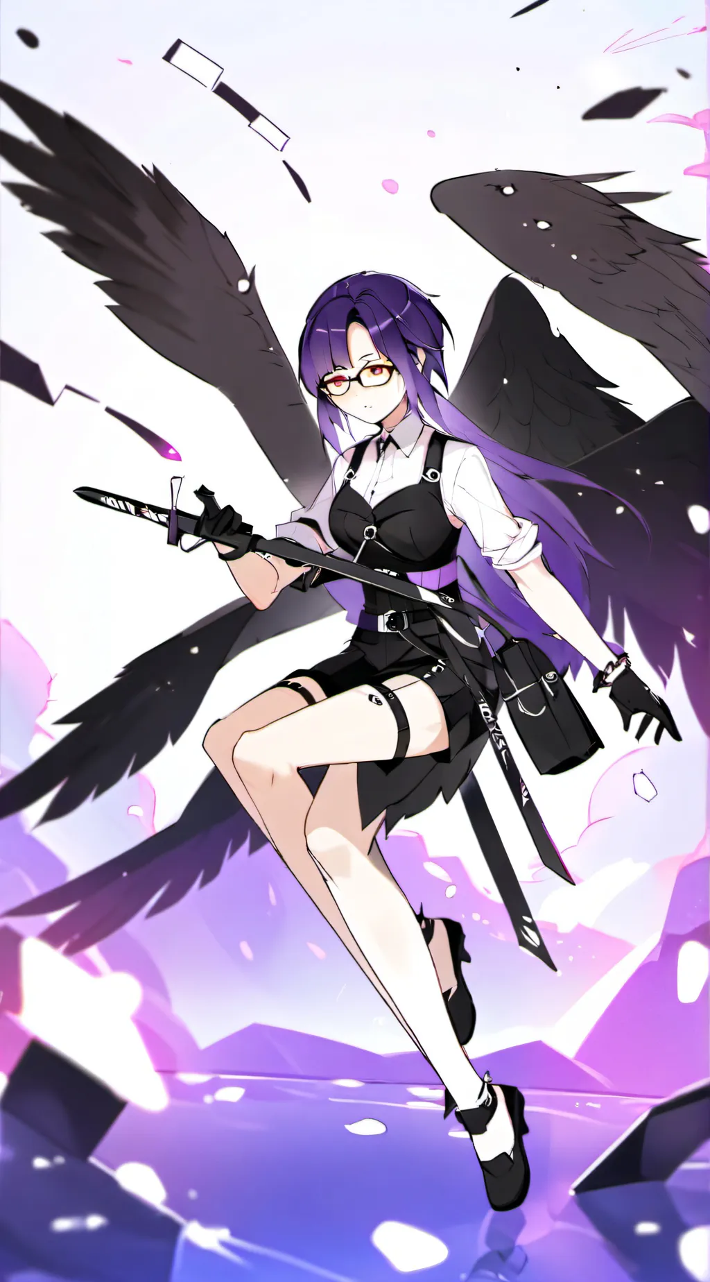 ai character: Luz Violeta background