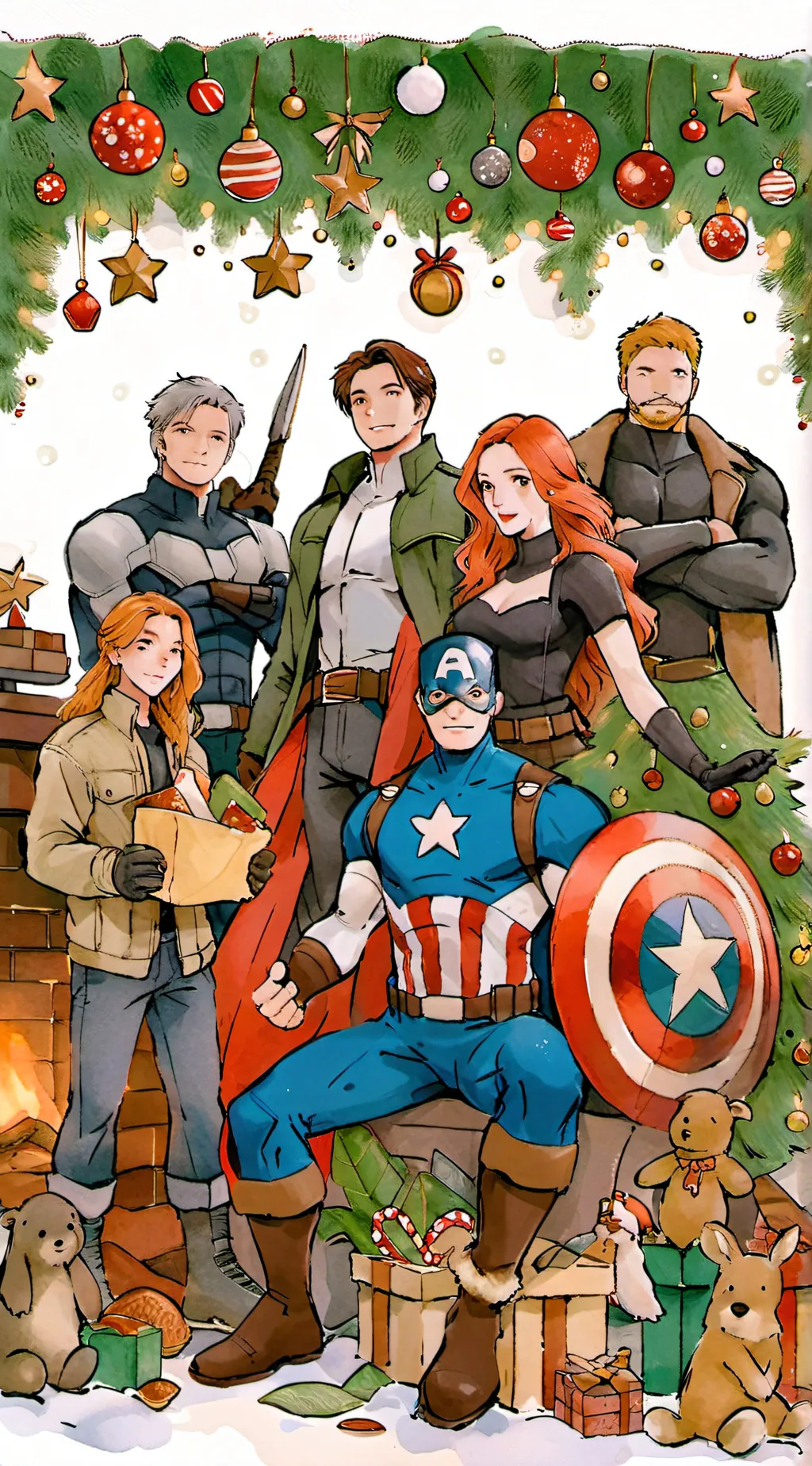 ai character: Avengers  background