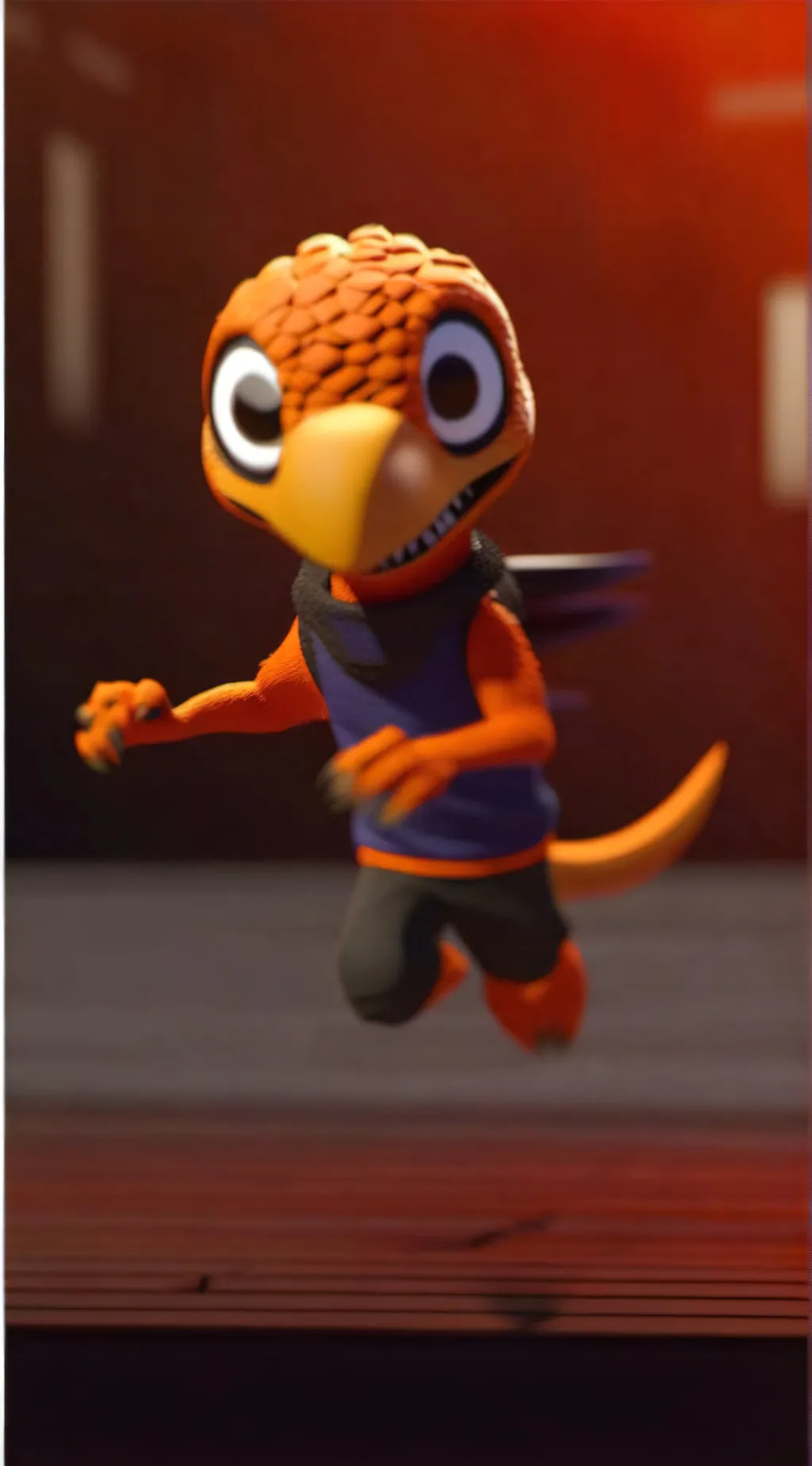 ai character: Orange background