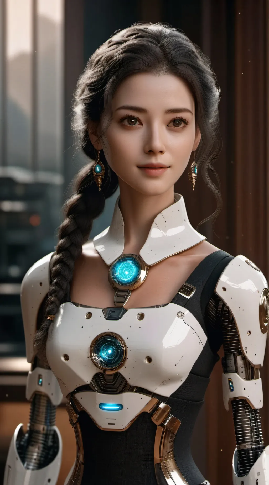 ai character: Claire the robot background