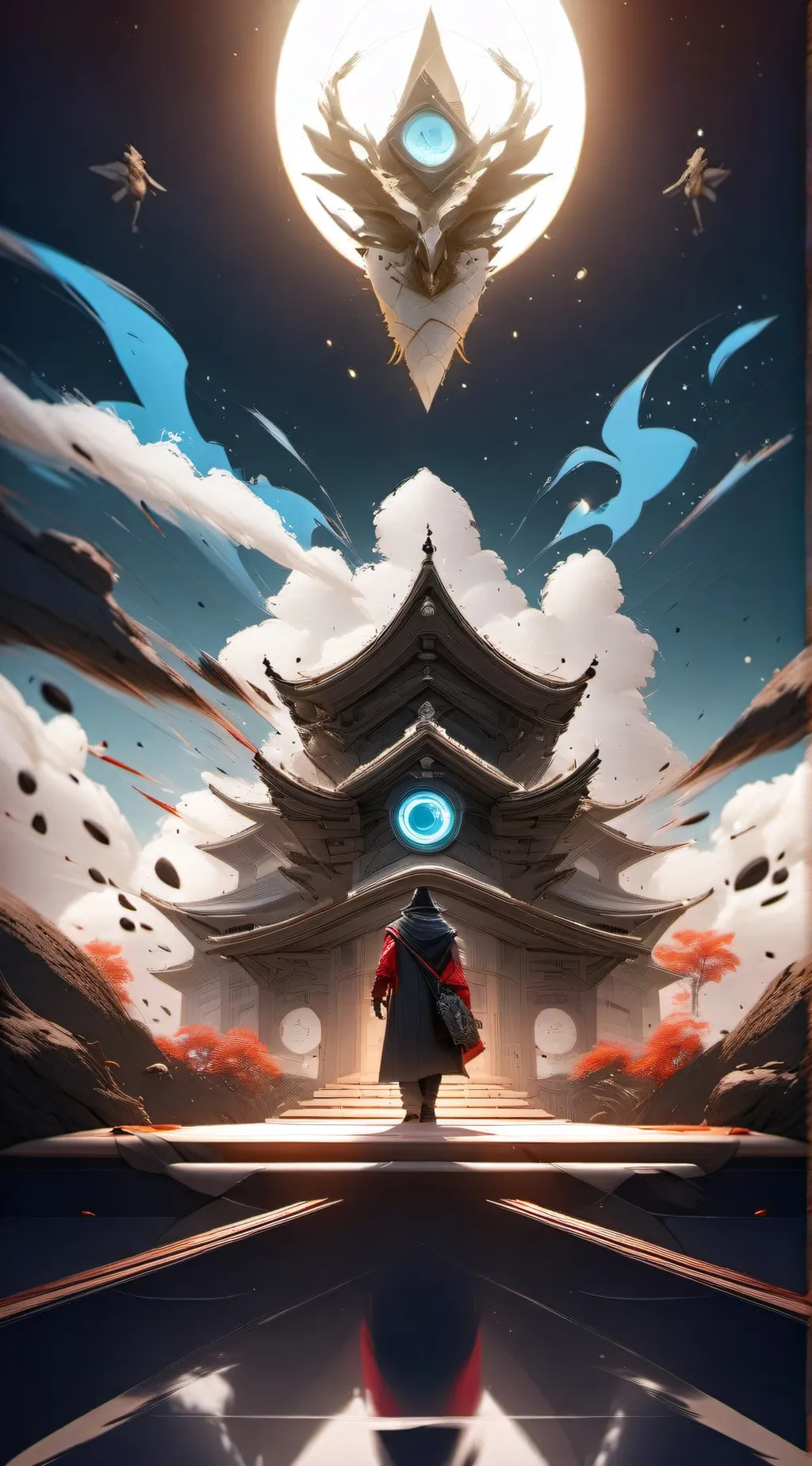 ai character: Hybrid school background