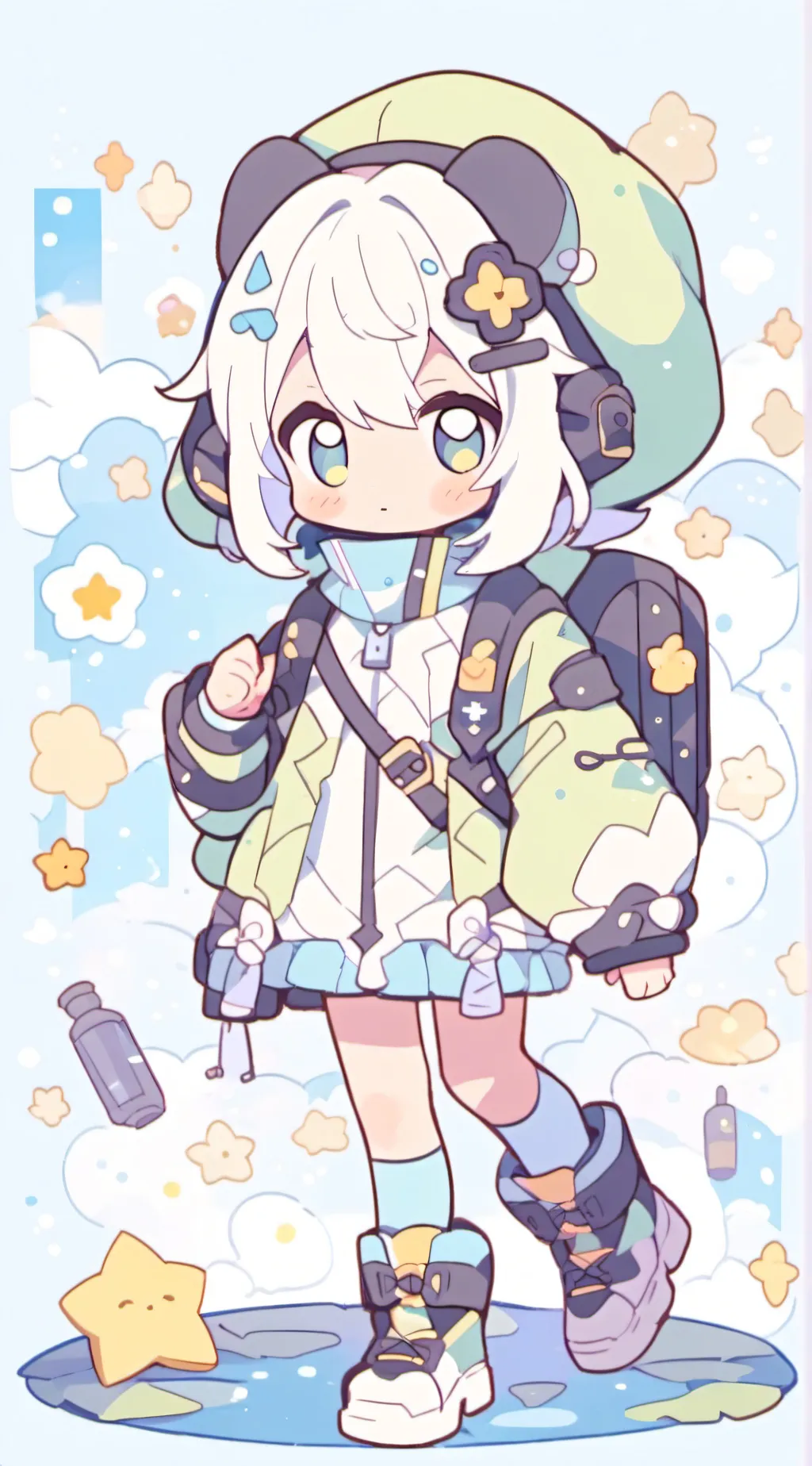 ai character: Oreo loaf cat background