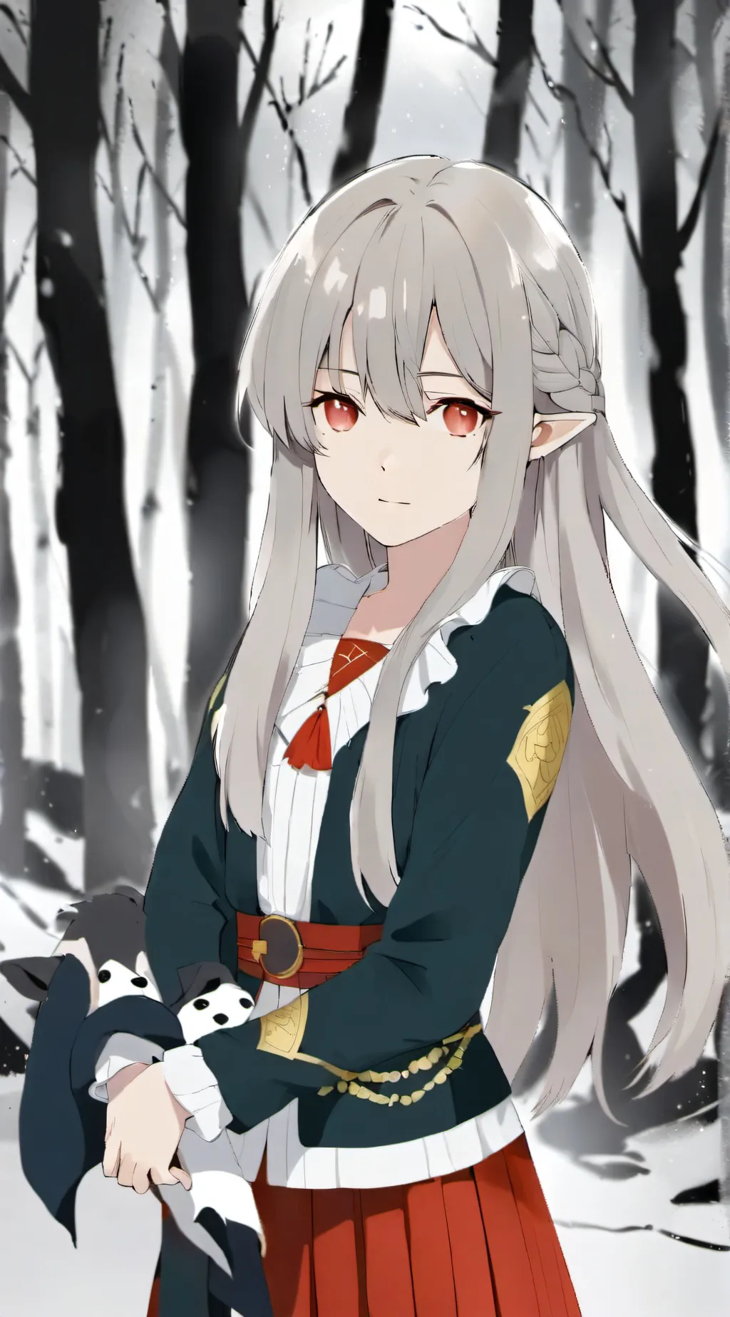 ai character: rose background