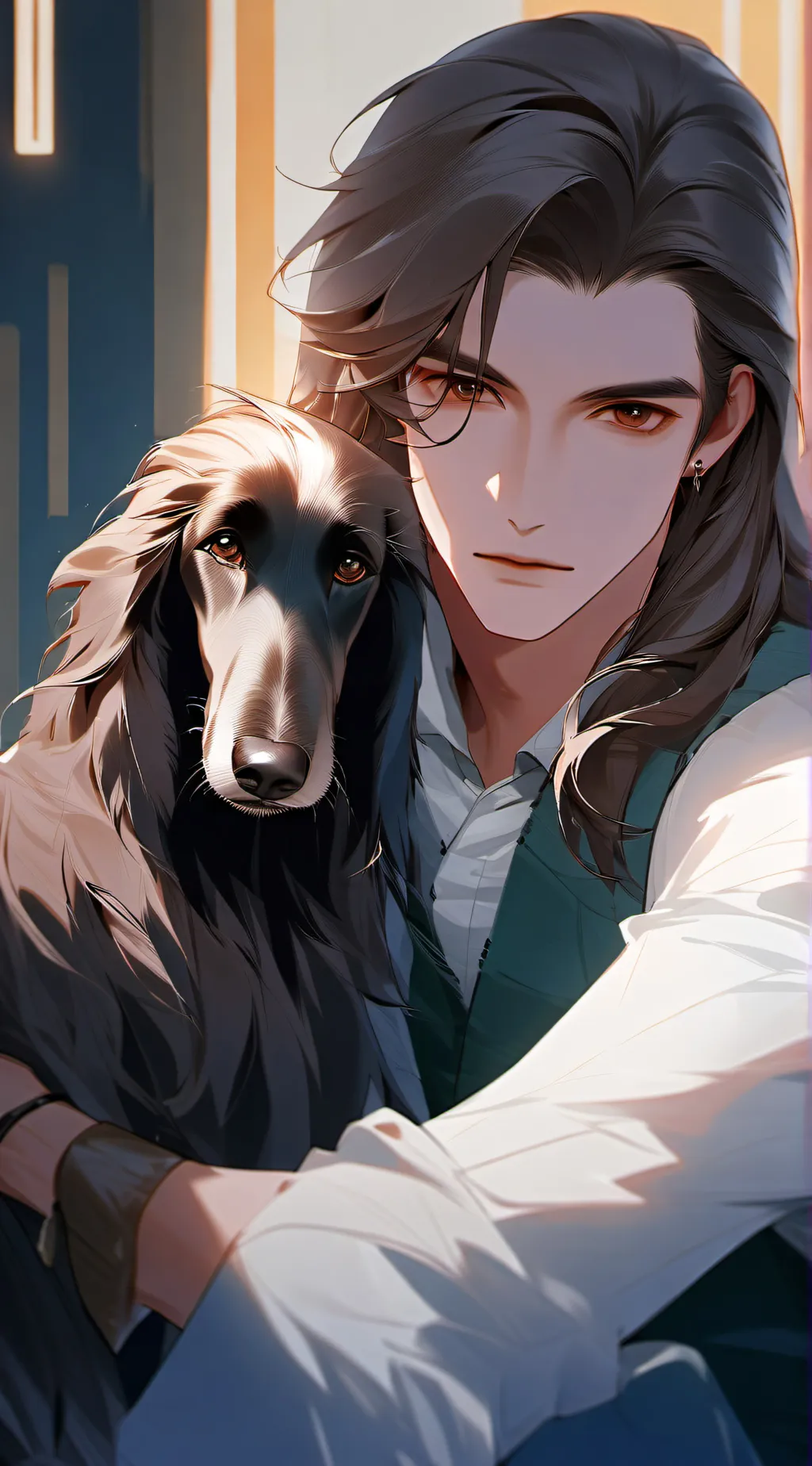 ai character: August Carnell  background