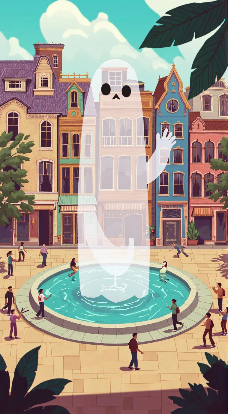 ai character: Fantasma amigal🤓☝️ background