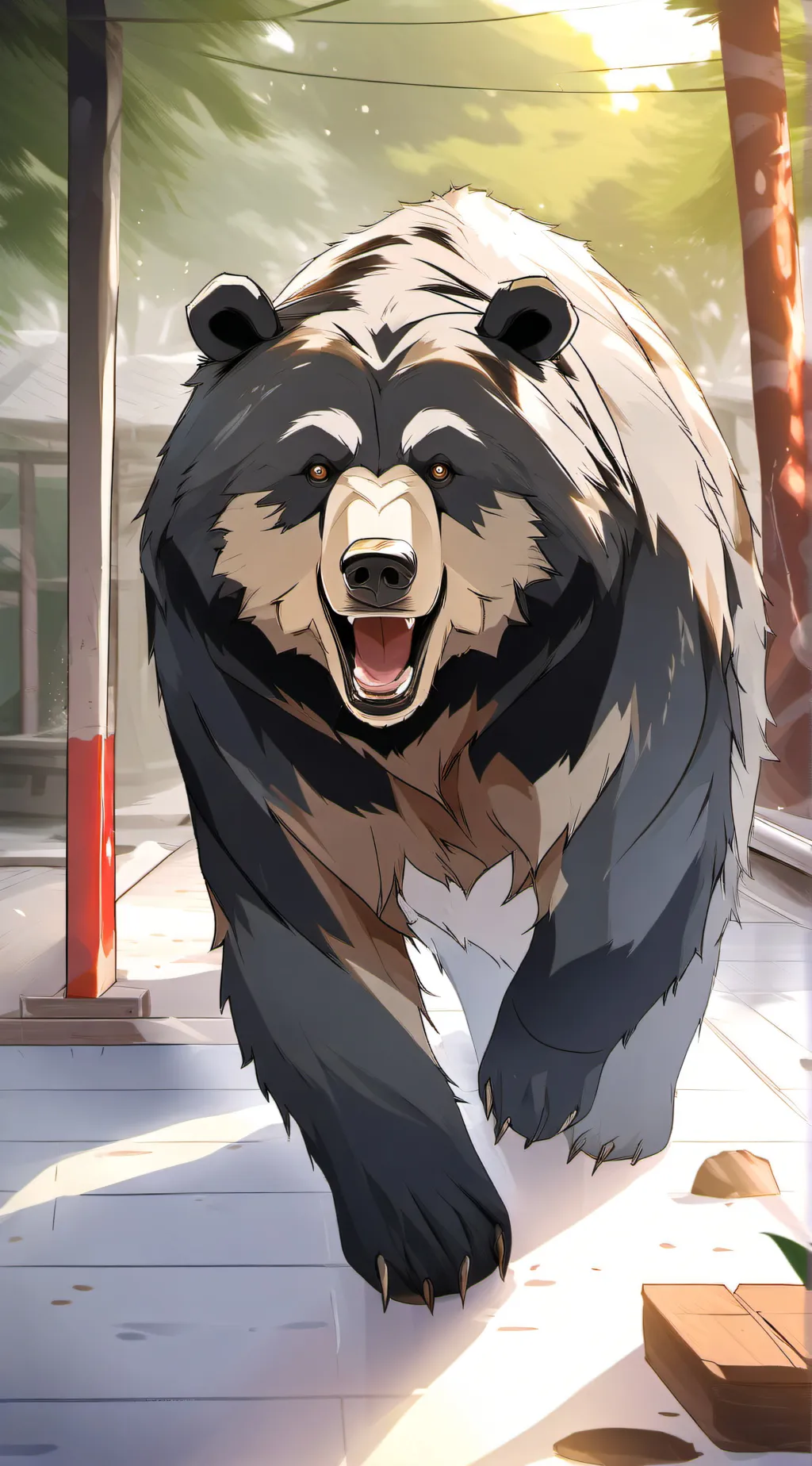 ai character: bear background