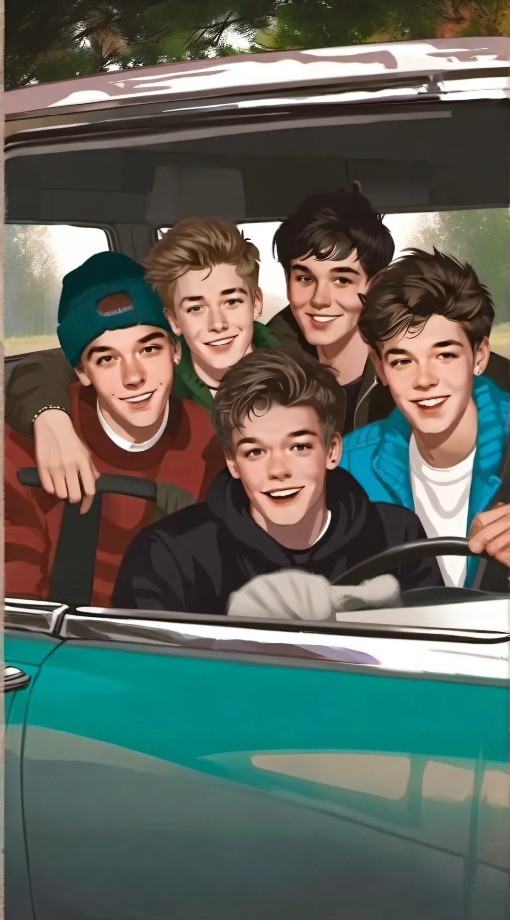 ai character: Road trip 1D background