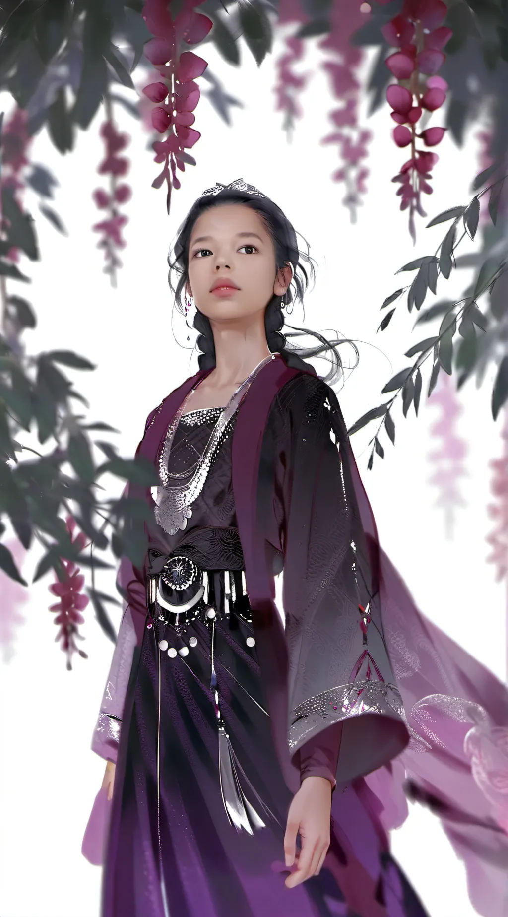 ai character: rose background