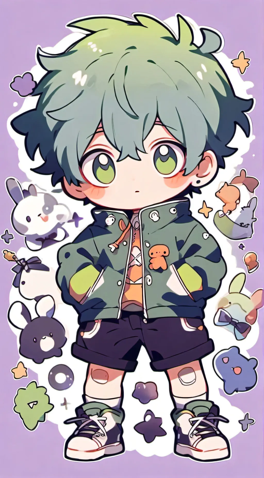 ai character: Deku background