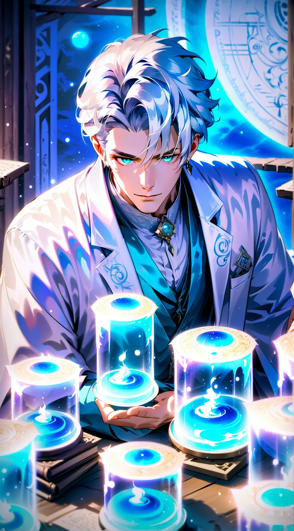 ai character: Magic background