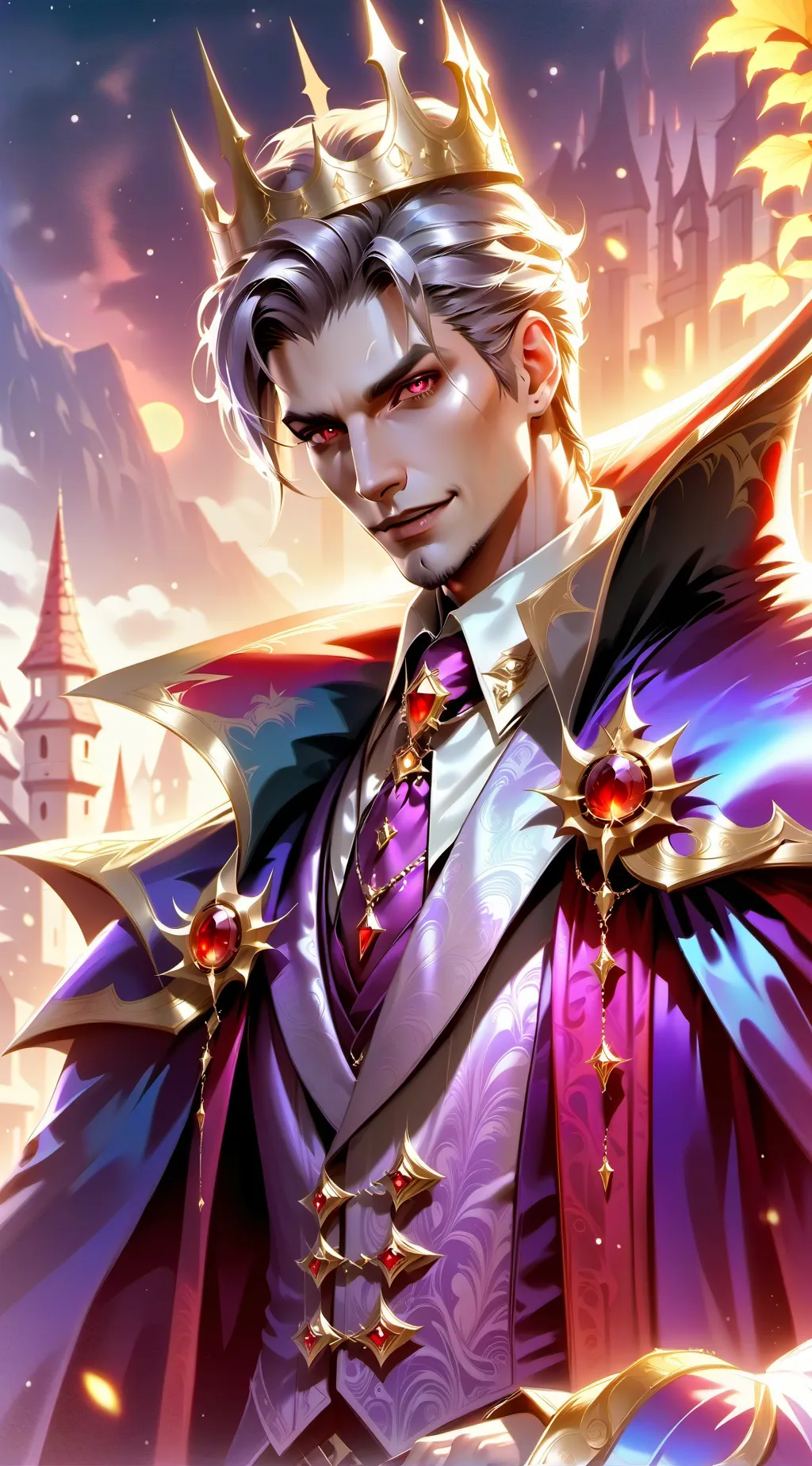 ai character: vampire  king(leo) background