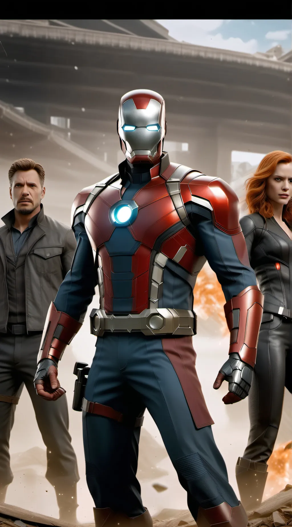 ai character: avengers and mha background