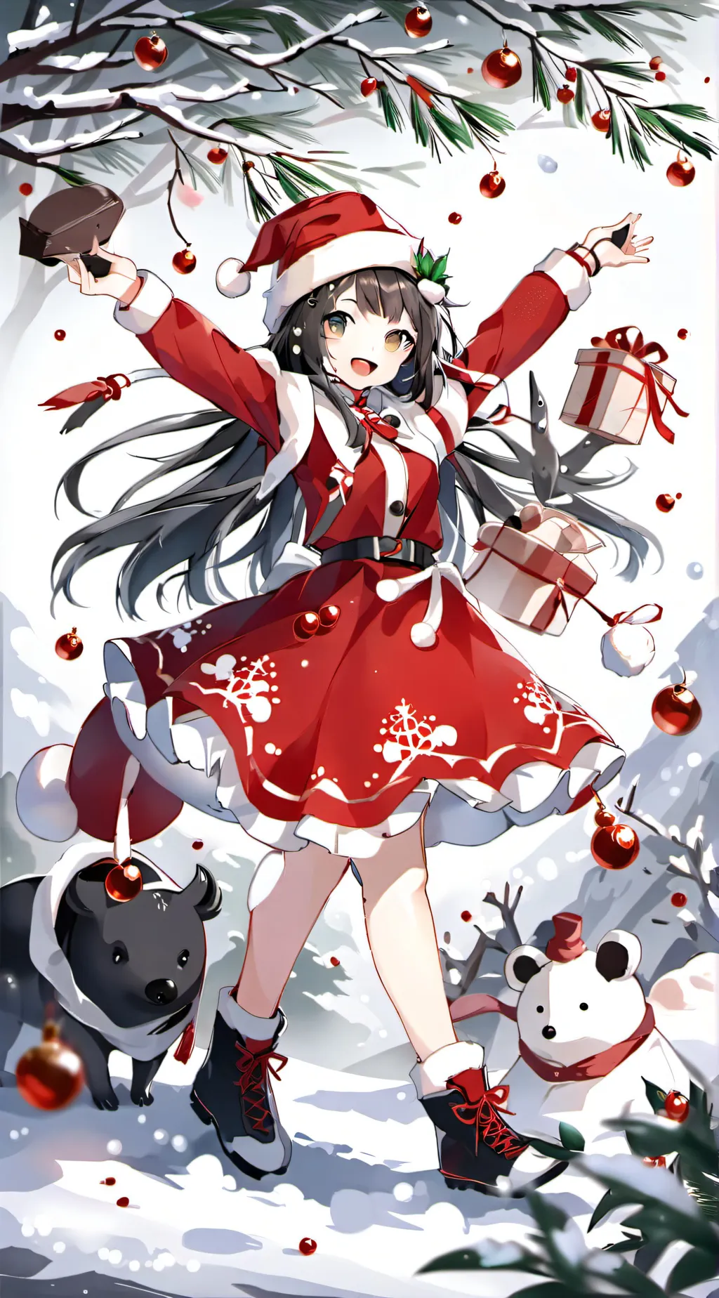 ai character: mha christmas background