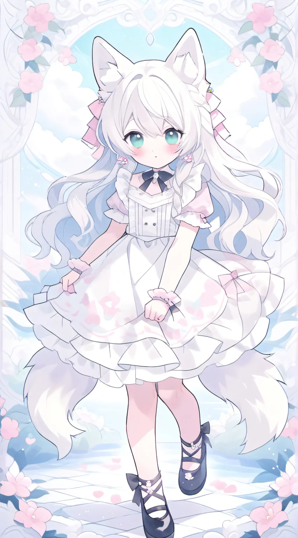 ai character: Bella the wolf😡 background