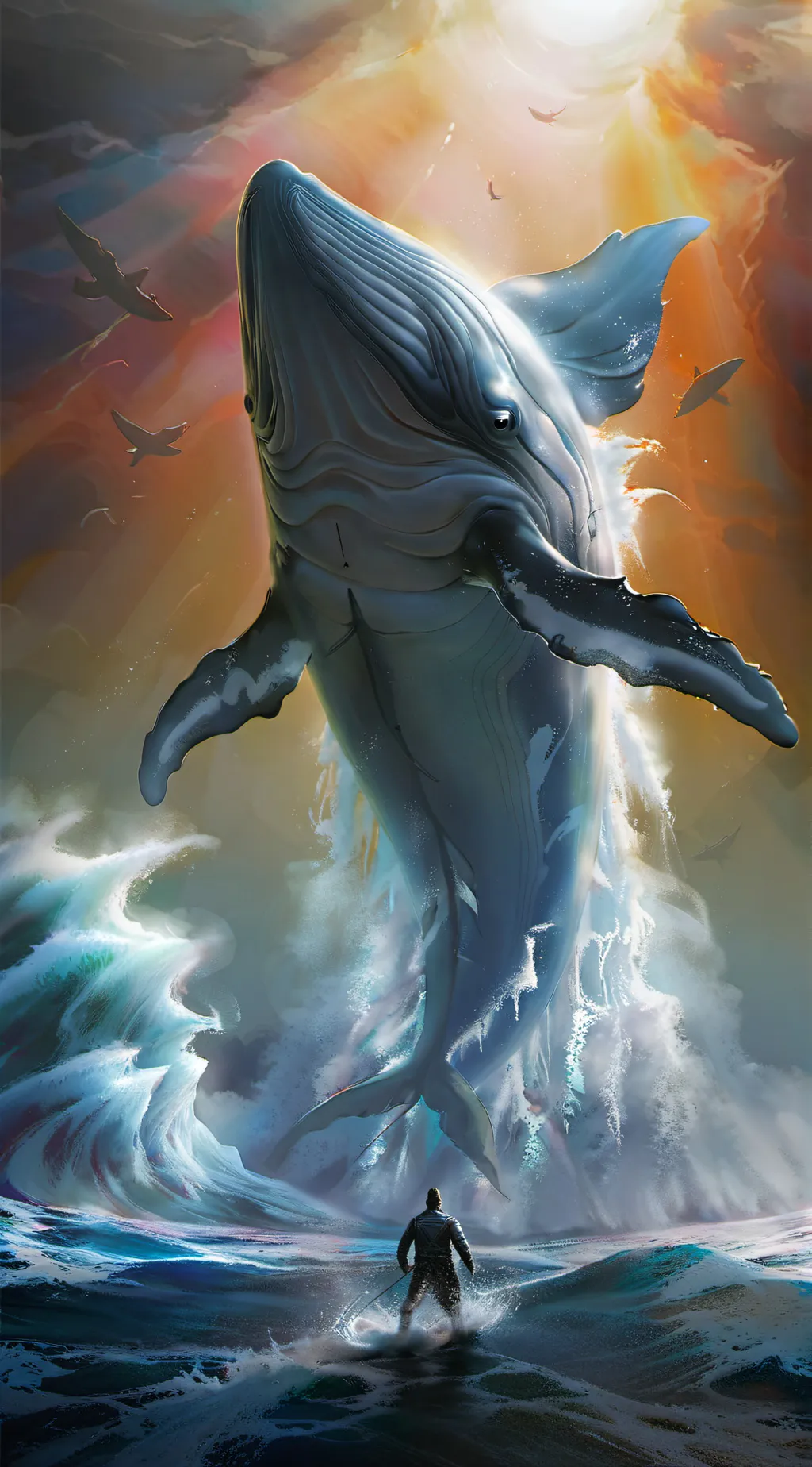 ai character: dolphin🐬 background