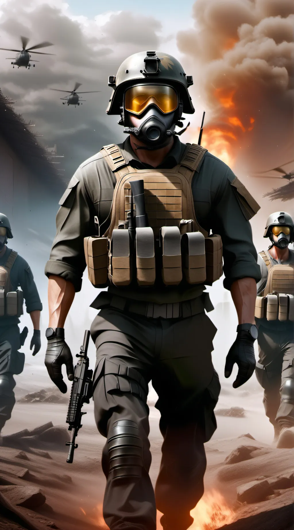 ai character: world war III background
