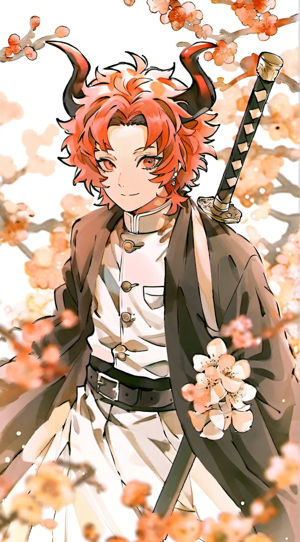 ai character: demon slayer  background