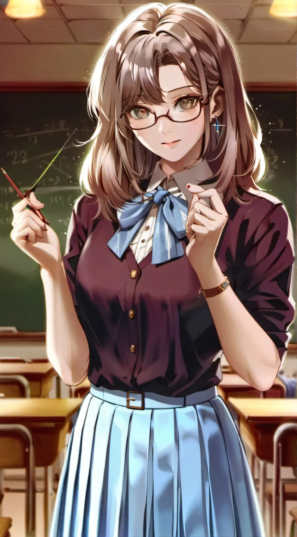 ai character: Ms Leah background
