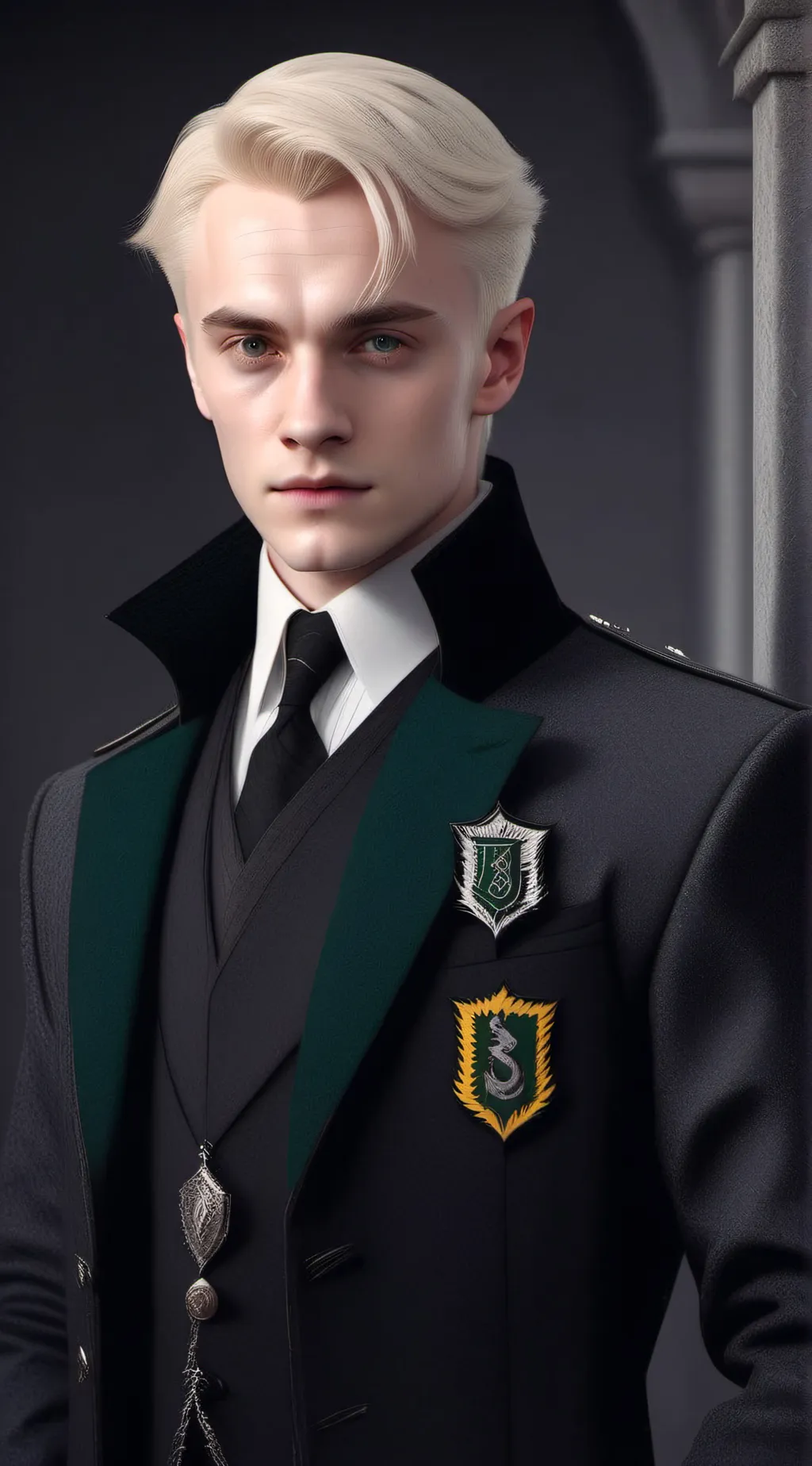 ai character: Draco Malfoy  background