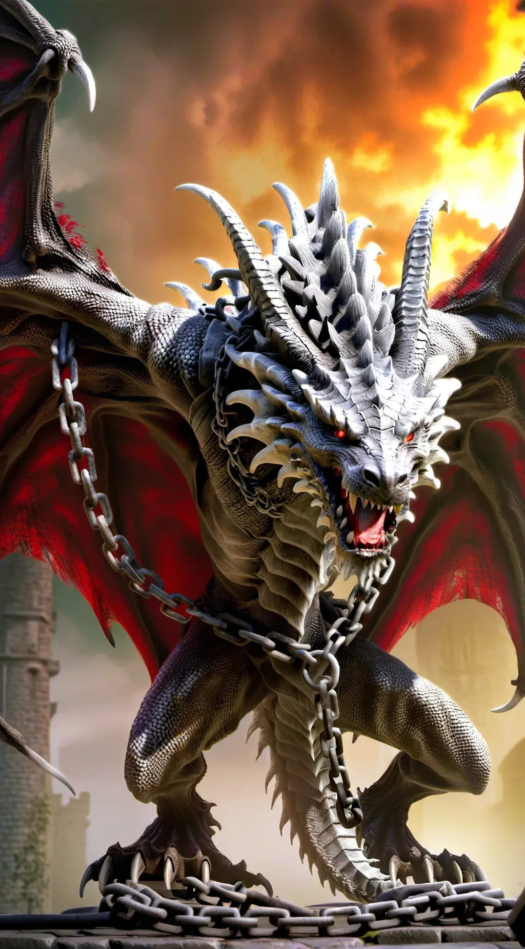 ai character: Curse dragon  background