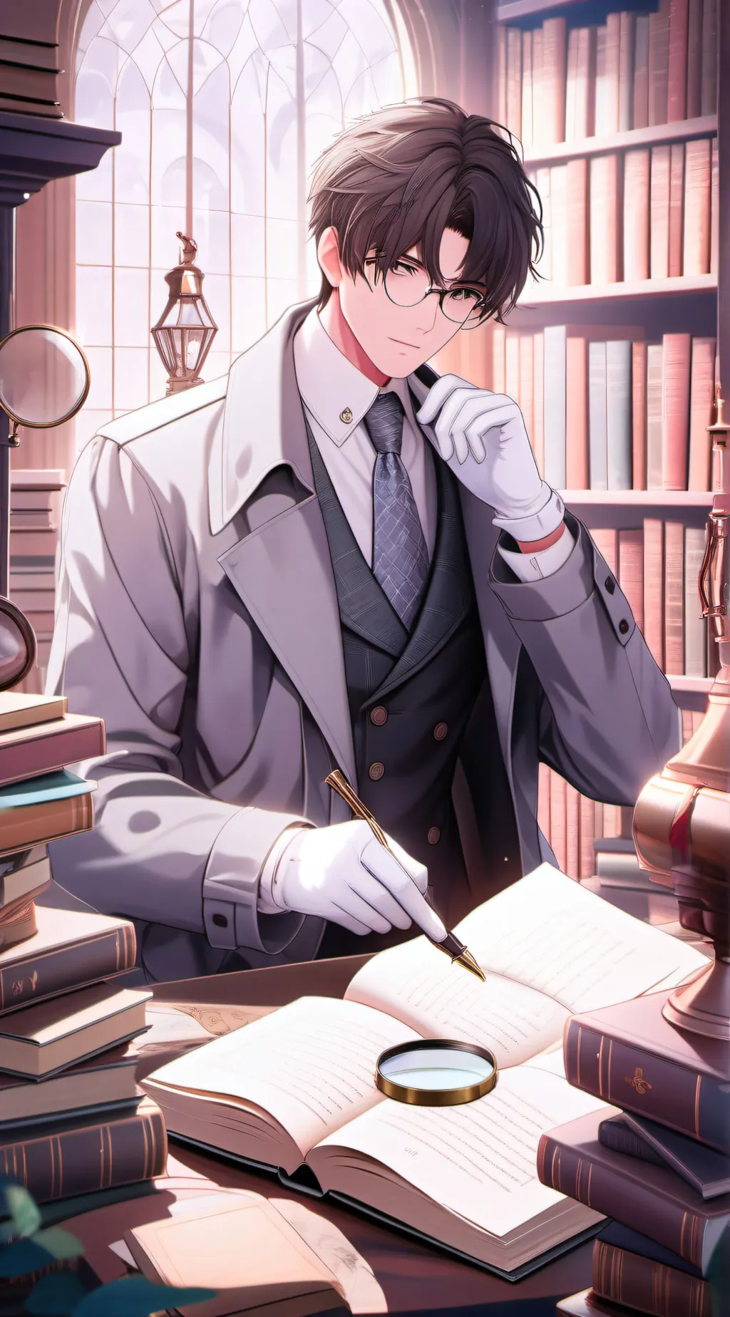 ai character: detective  background