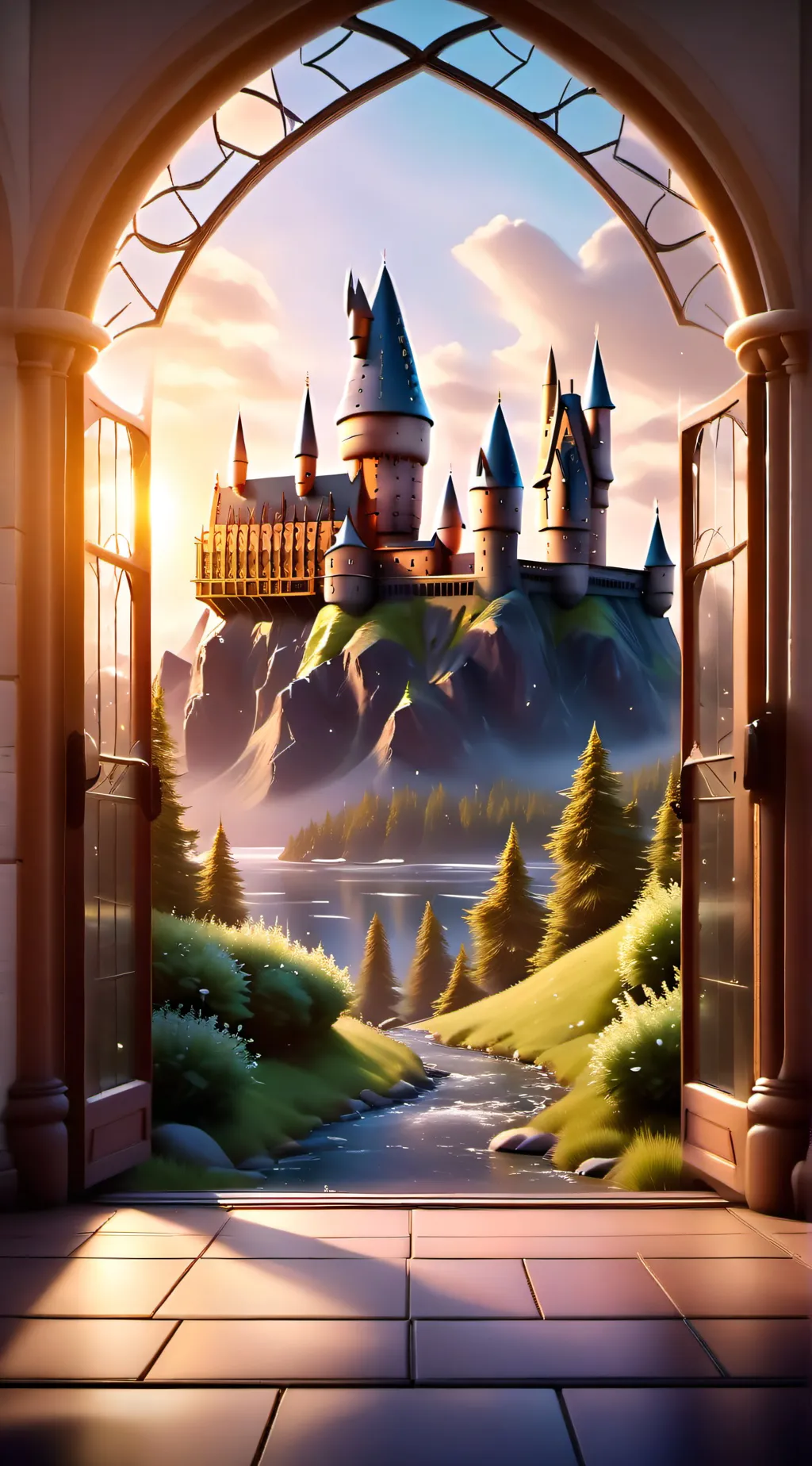 ai character: ❄️☃️HOGWARTS🌲🦌 background