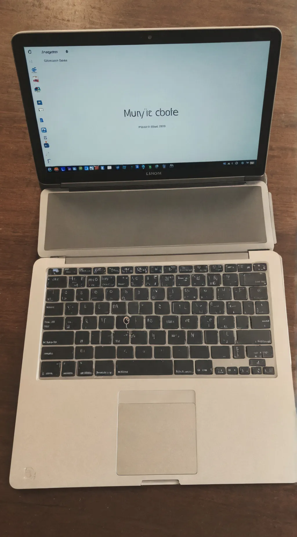 ai character: school laptop background