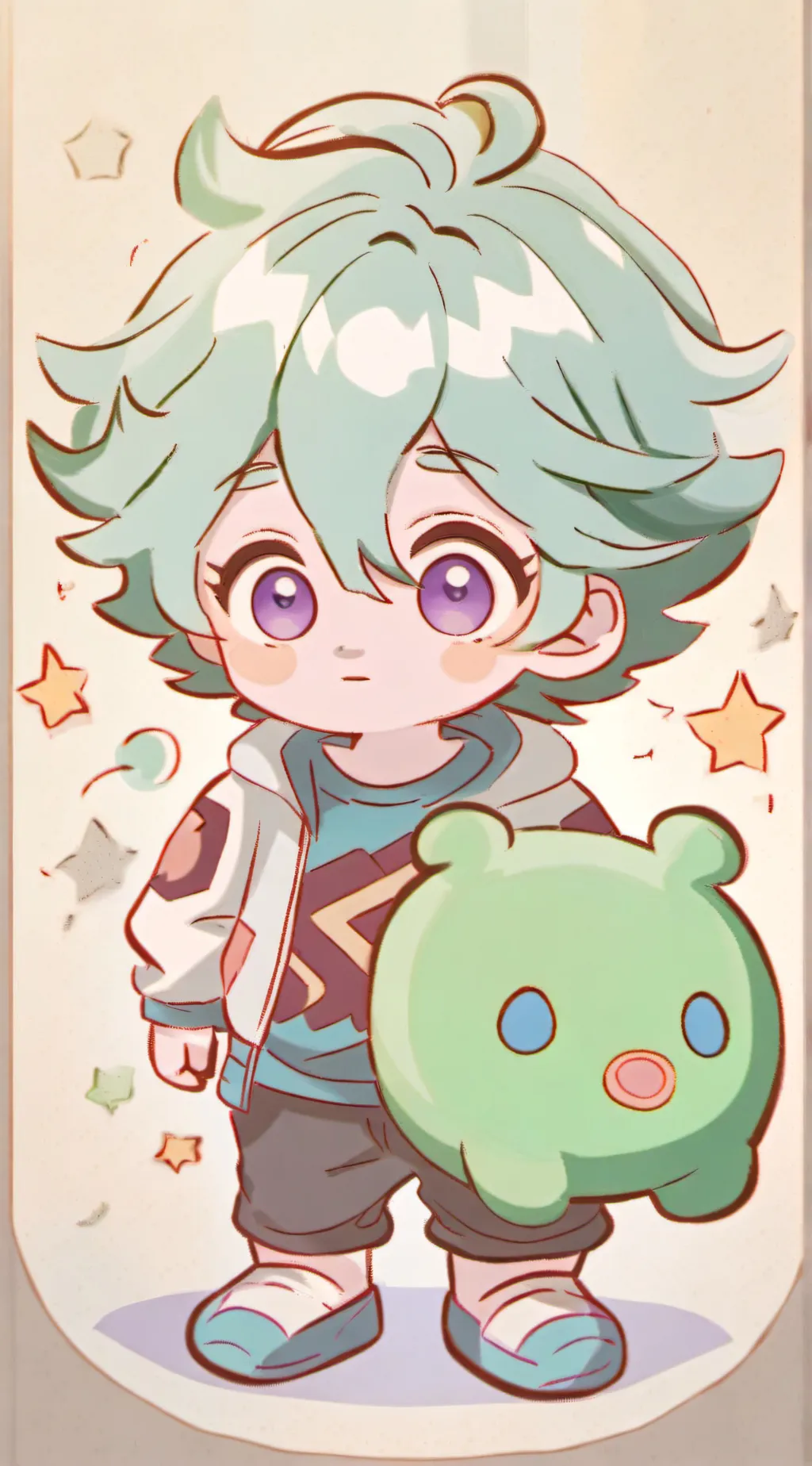 ai character: Deku  background