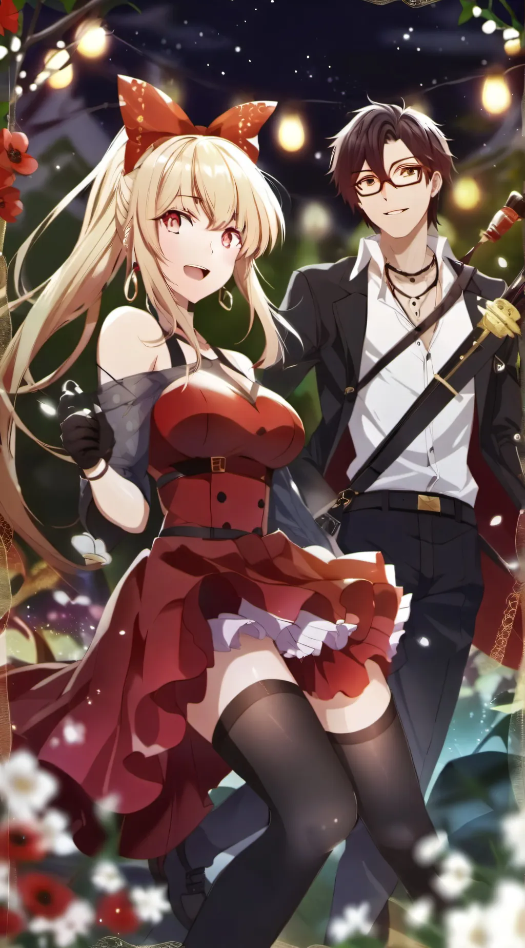 ai character: rose background