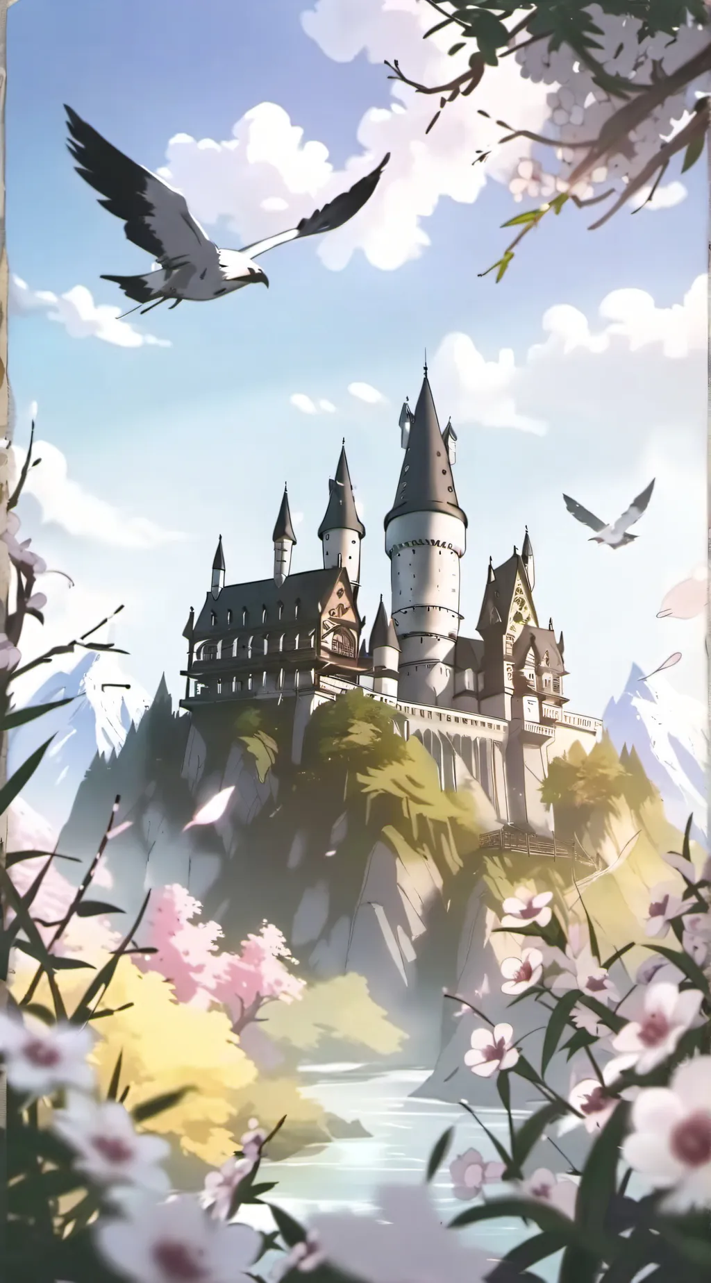 ai character: Hogwarts  background