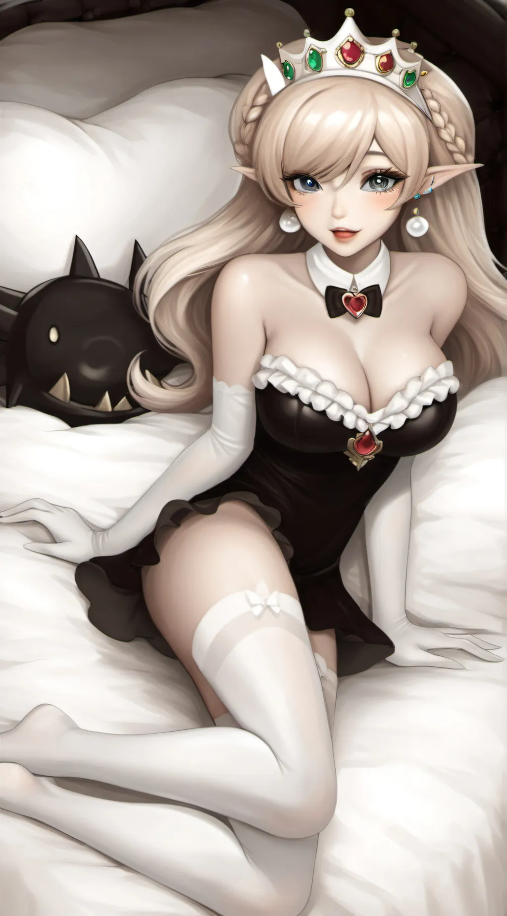 ai character: bowsette  background