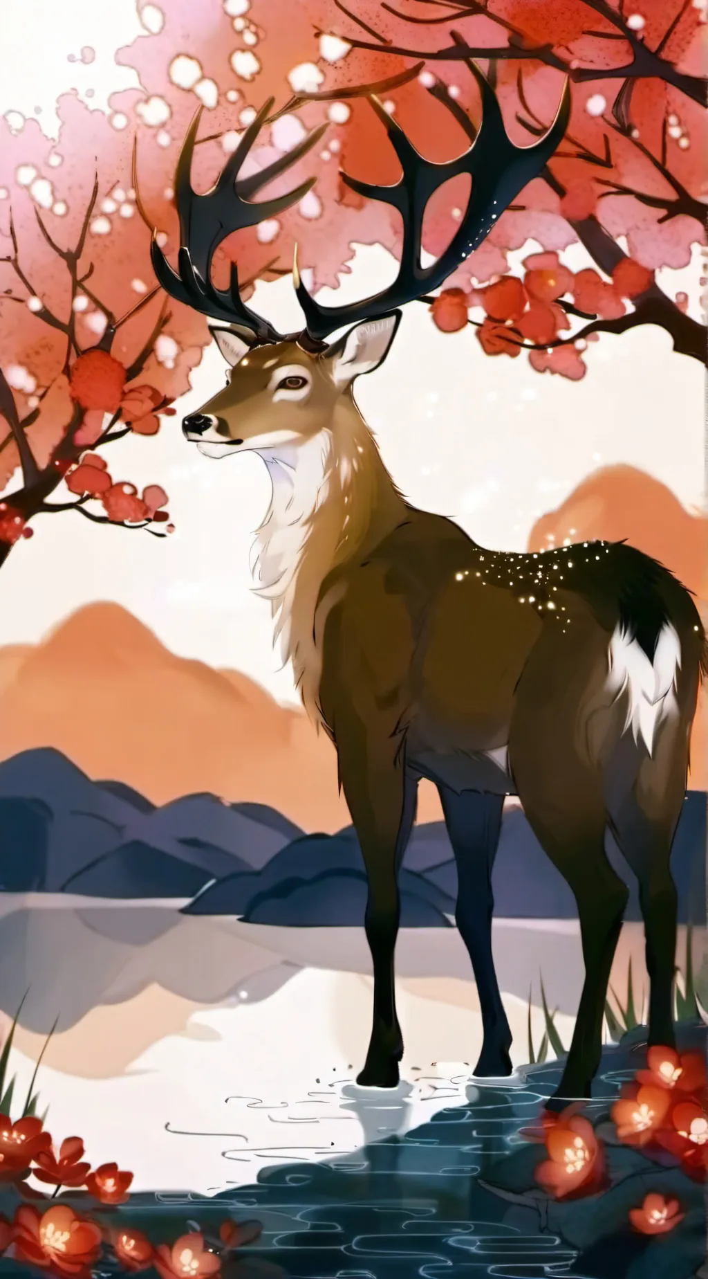 ai character: Deer background