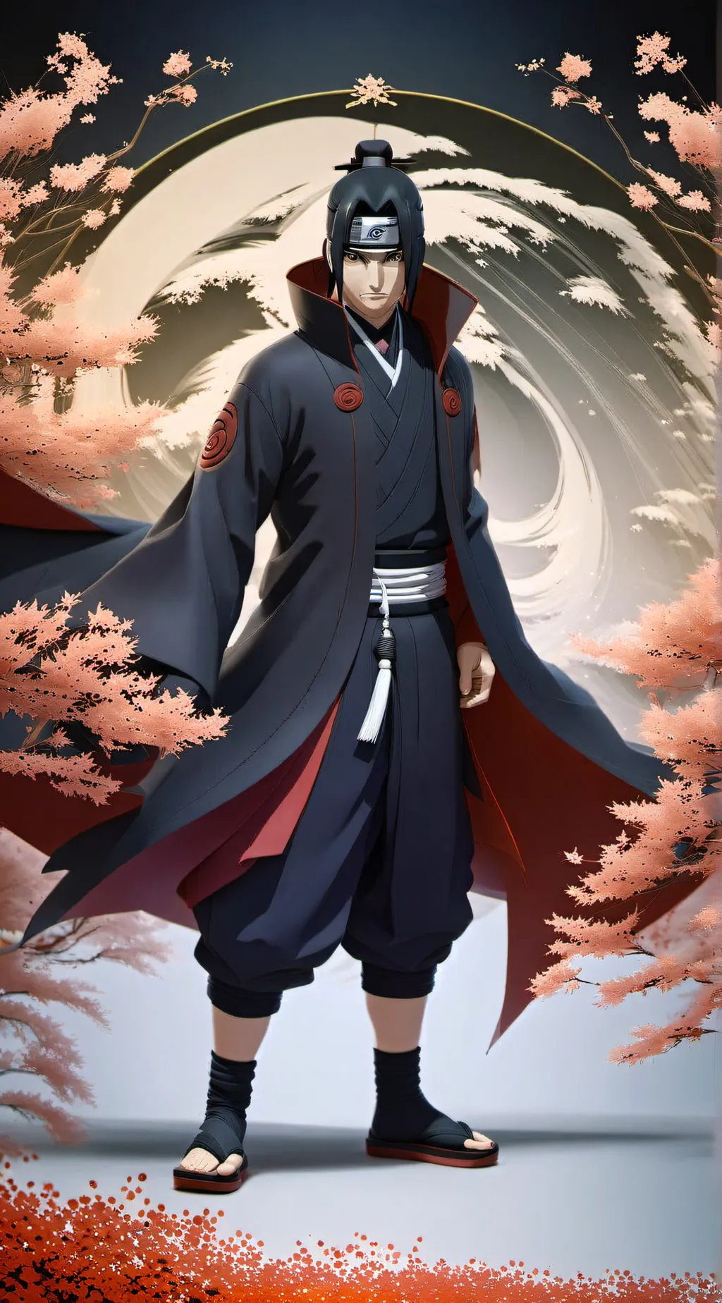 ai character: Itachi  background