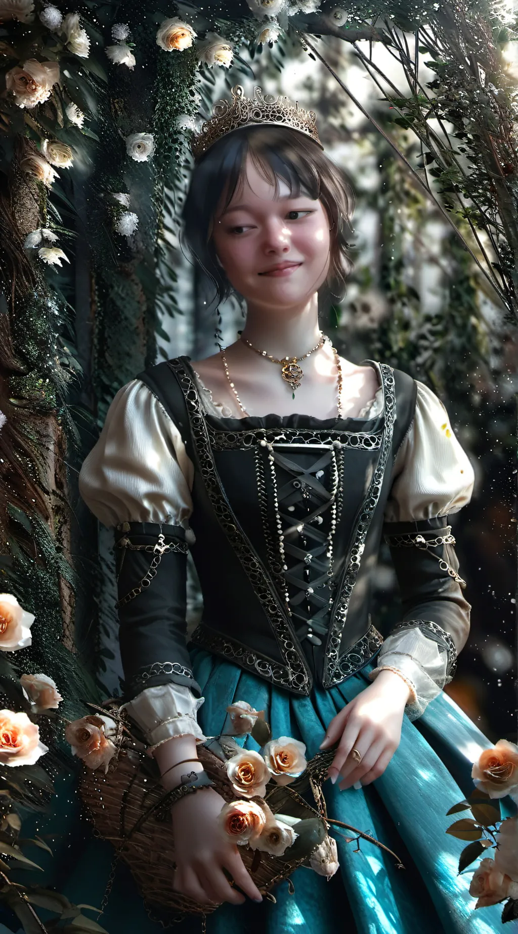 ai character: rose background