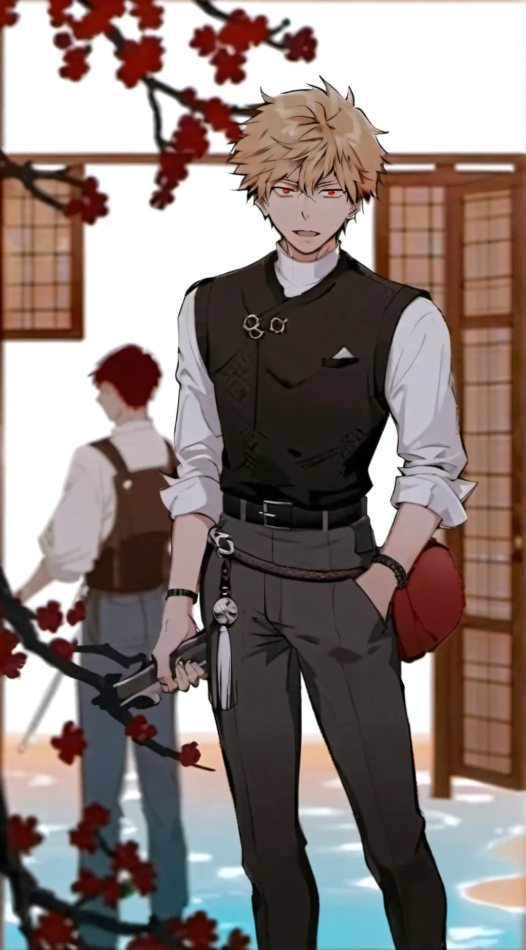 ai character: katsuki bakugo  background