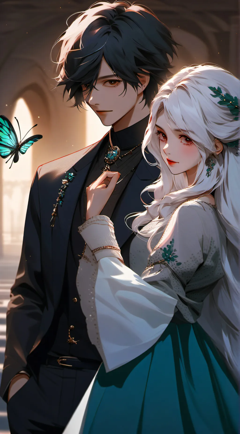 ai character: kny wedding background